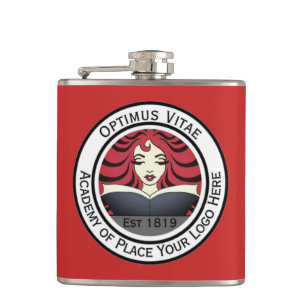 Your Logo Here Company Business Brand Swag Flask