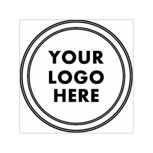 Your Logo Here Company Professional Circle Self-inking Stamp