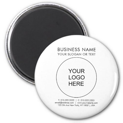Your Logo Here Custom Business Circle Template Magnet