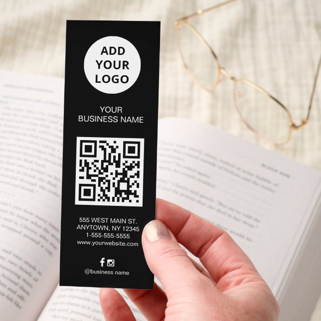 Your Logo Here | Custom Business Promotional Bookmarks (Hand)