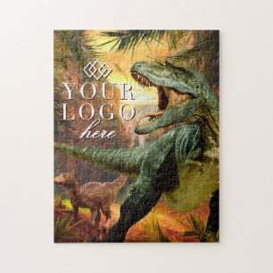 Your Logo Here Custom Dinosaur Jigsaw Puzzle