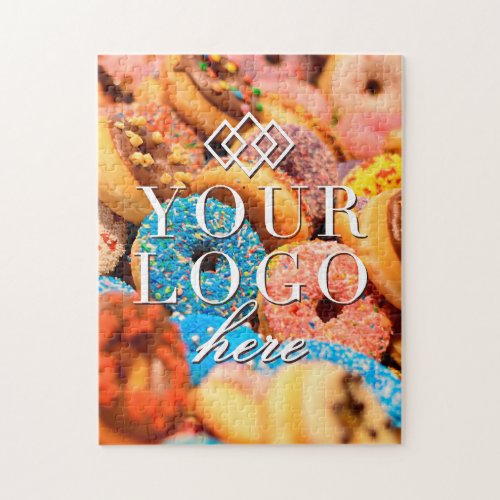 Your Logo Here  Custom Donut Jigsaw Puzzle