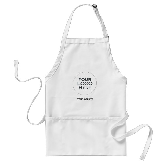 Your Logo Here - Custom Logo Business brand Adult Apron (Front)