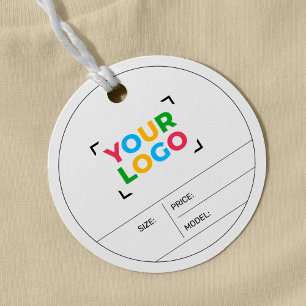 Your Logo Here Custom Round Clothing Hang Tag