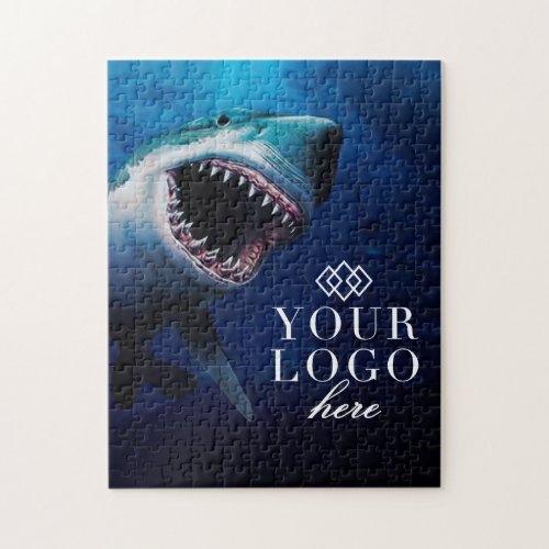 Your Logo Here  Custom Shark Jigsaw Puzzle