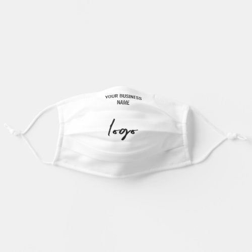 Your logo here custom simple white protection adult cloth face mask