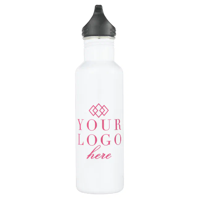 Your Logo Here Custom Stainless Steel Water Bottle | Zazzle