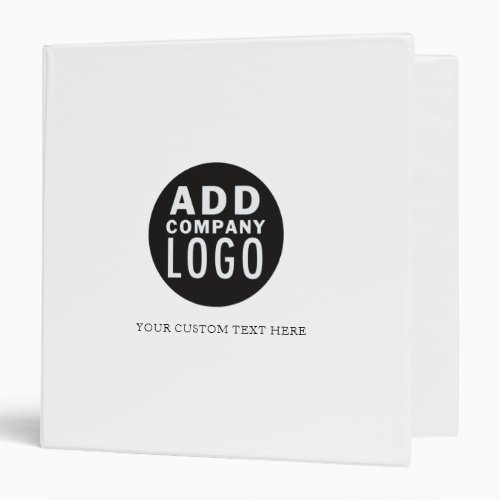 your logo here custom text  3 ring binder
