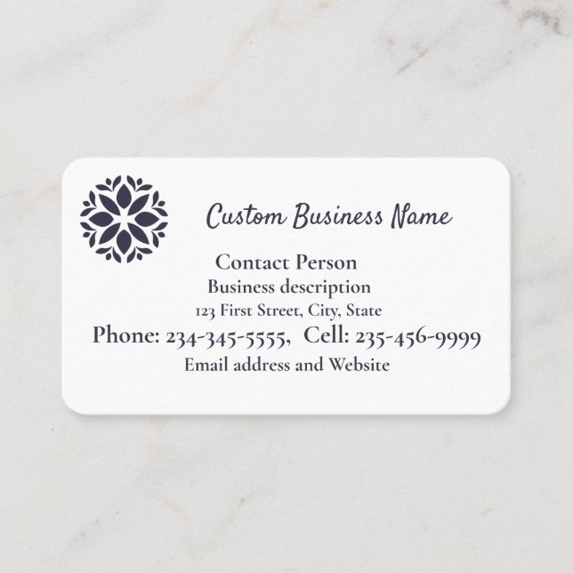 Your Logo Here Customize or Medallion Business Card (Front)