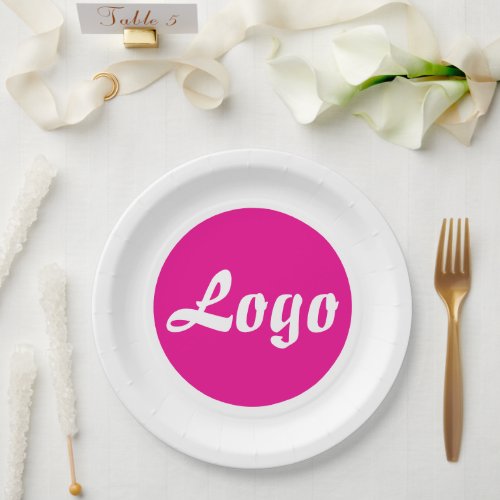 YOUR LOGO HERE CUSTOMIZED NAME AND TEXT PAPER PLATES