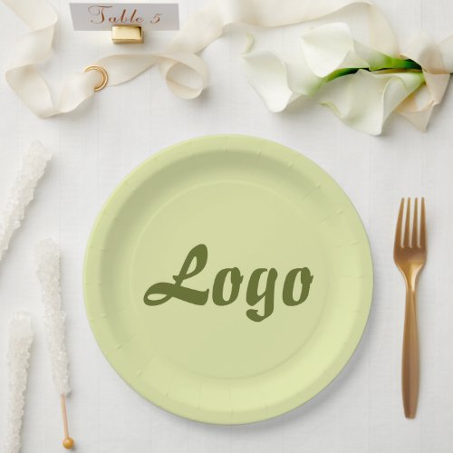 YOUR LOGO HERE CUSTOMIZED NAME AND TEXT  PAPER PLATES