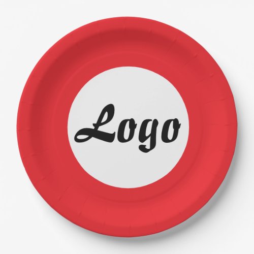 YOUR LOGO HERE CUSTOMIZED NAME AND TEXT PAPER PLATES