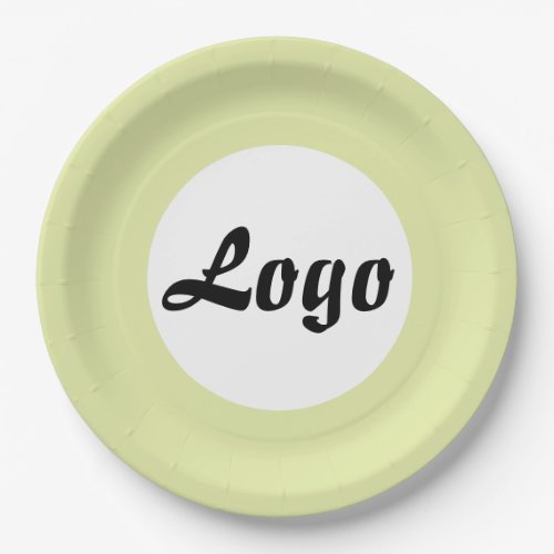 YOUR LOGO HERE CUSTOMIZED NAME AND TEXT  PAPER PLATES