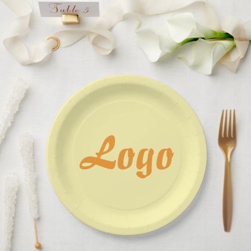 YOUR LOGO HERE CUSTOMIZED NAME AND TEXT  PAPER PLATES