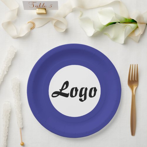 YOUR LOGO HERE CUSTOMIZED NAME AND TEXT PAPER PLATES