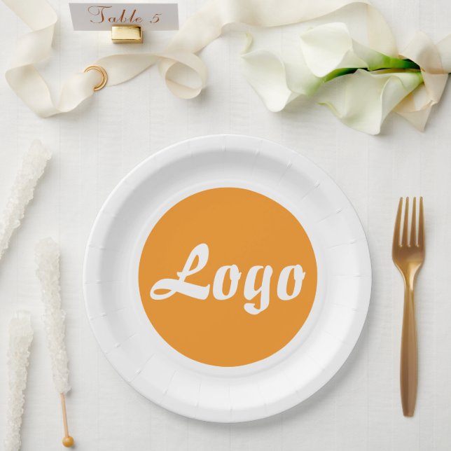 YOUR LOGO HERE CUSTOMIZED NAME AND TEXT  PAPER PLATES (Wedding)