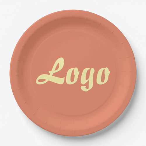 YOUR LOGO HERE CUSTOMIZED NAME AND TEXT  PAPER PLATES