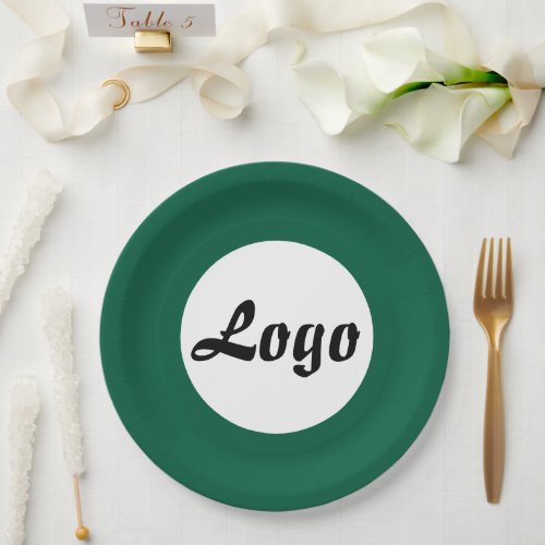 YOUR LOGO HERE CUSTOMIZED NAME AND TEXT PAPER PLATES