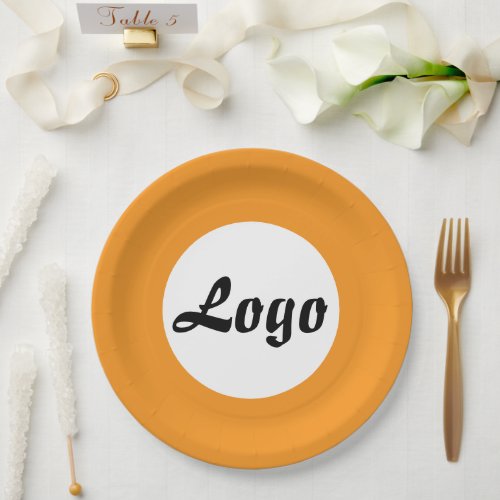 YOUR LOGO HERE CUSTOMIZED NAME AND TEXT PAPER PLATES