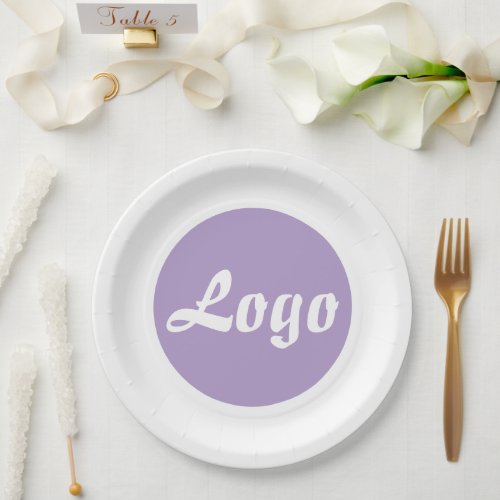 YOUR LOGO HERE CUSTOMIZED NAME AND TEXT PAPER PLATES