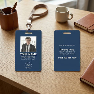 Your Logo Here Employee Photo Corporate Name Tags Badge