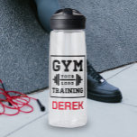 Your Logo Here Fitness Gym Business Water Bottle<br><div class="desc">Create your own promotional water bottle for your fitness,  training business. Customize with your business logo. A great promotional giveaway for your customers or employee gifts.</div>