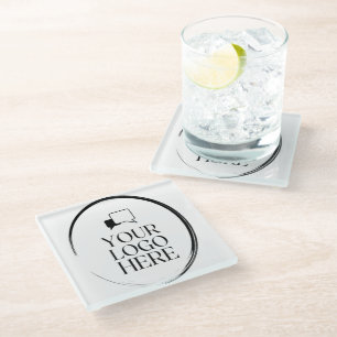 Your Logo Here Glass Coaster