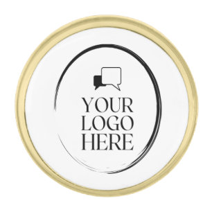 Your Logo Here Gold Finish Lapel Pin