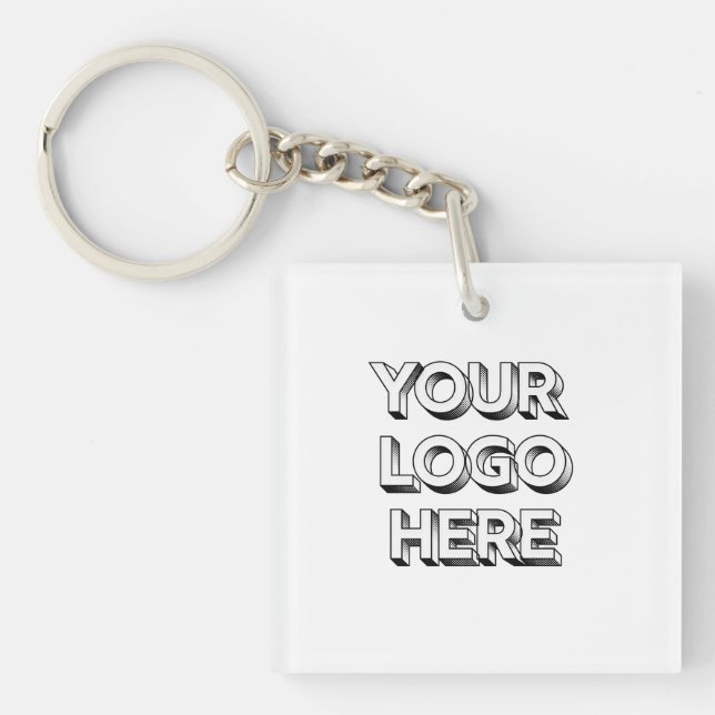 Your Logo Here Keychain (Front)
