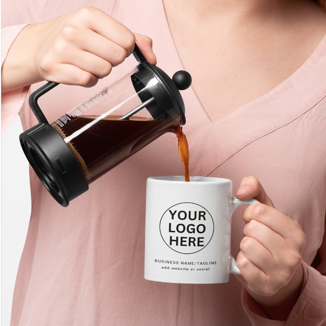 Your Logo Here l Promotional Swag Black & White  Coffee Mug (Creator Uploaded)