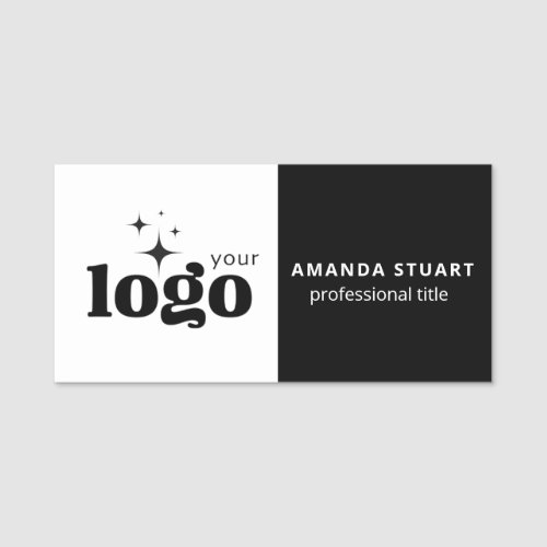 Your Logo Here Magnetic Employee Business Name Tag