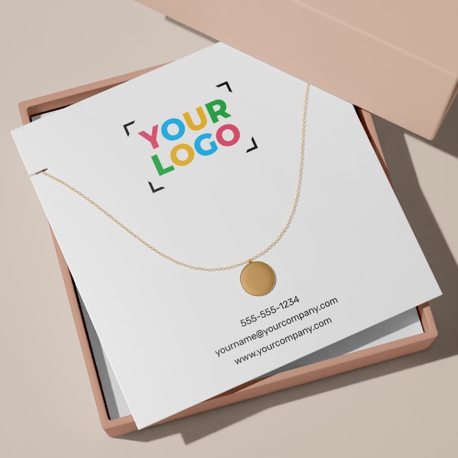 Your Logo Here Minimalist Necklace Display Card (Creator Uploaded)