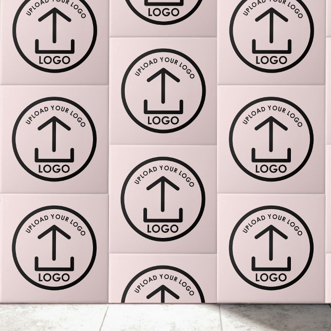 Your Logo Here Minimalist Professional Pink Ceramic Tile (Your Logo Here Minimalist Professional Pink Ceramic Tile)