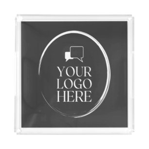 Your Logo Here Modern Acrylic Tray
