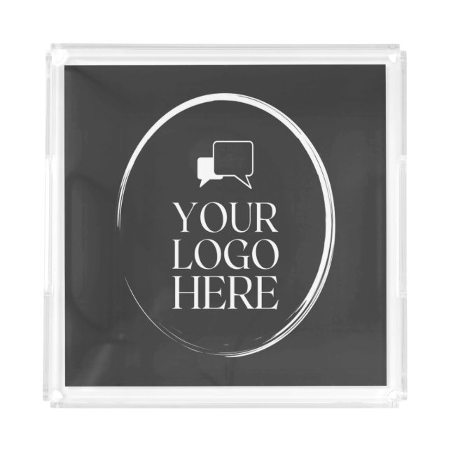 Your Logo Here Modern Acrylic Tray (Front)