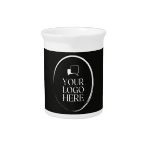 Your Logo Here Modern Beverage Pitcher