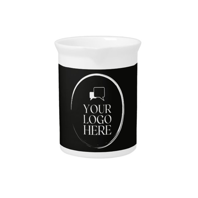 Your Logo Here Modern Beverage Pitcher (Front)