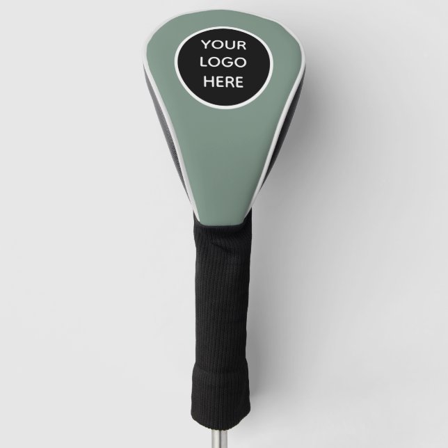 Your Logo Here Modern Business Company Golf Head Cover (Front)