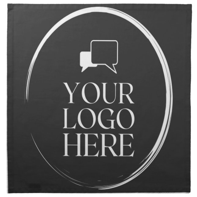 Your Logo Here Modern Cloth Napkin (Front)