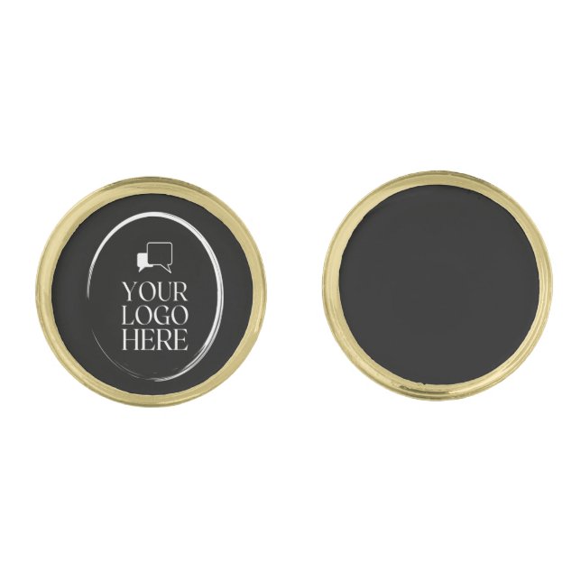 Your Logo Here Modern  Cufflinks (Front)