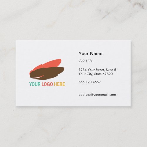 Your logo here modern custom professional business card template