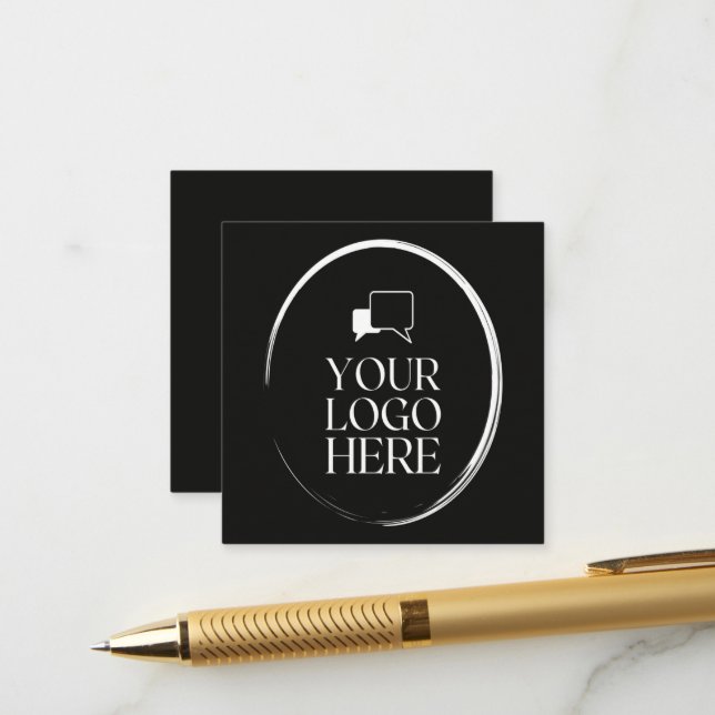 Your Logo Here Modern Enclosure Card (Front/Back In Situ)