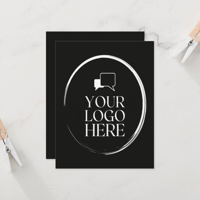 Your Logo Here Modern  Invitation (Front/Back In Situ)