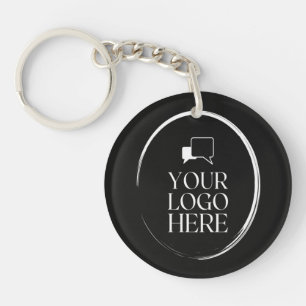 Your Logo Here Modern Keychain