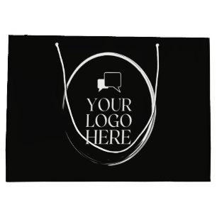 Your Logo Here Modern Large Gift Bag