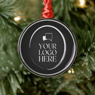 Your Logo Here Modern Metal Ornament