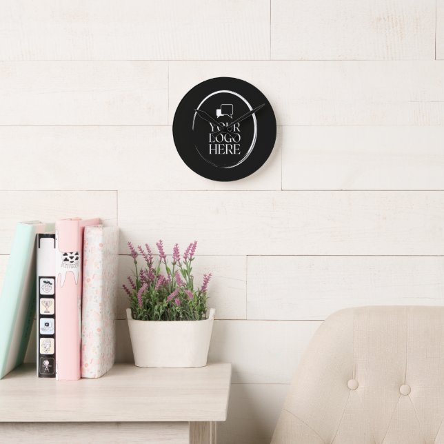 Your Logo Here Modern Round Clock (Reading Room)