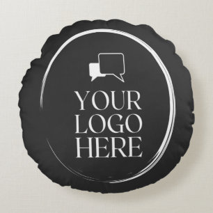 Your Logo Here Modern Round Pillow