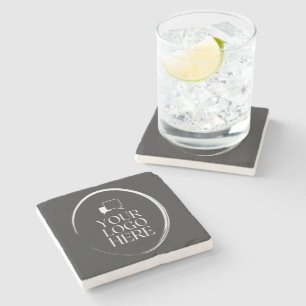 Your Logo Here Modern Stone Coaster
