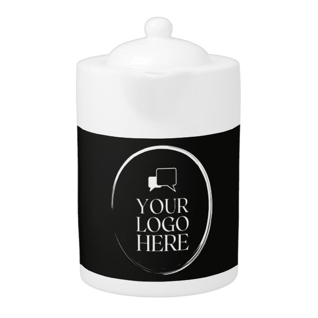 Your Logo Here Modern Teapot (Front)